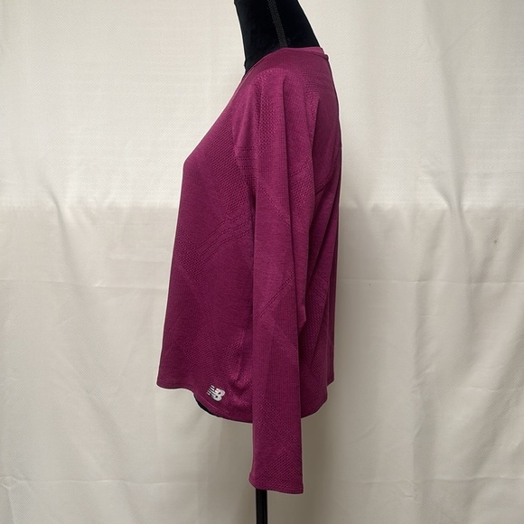 New Balance Athletic Women's Long Sleeve Top in Purple - Picture 2 of 7